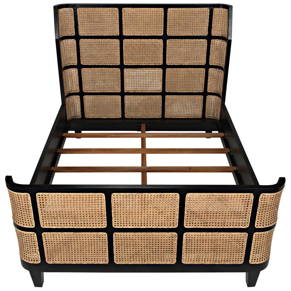 Porto Bed, Queen, Hand Rubbed Black by NOIR