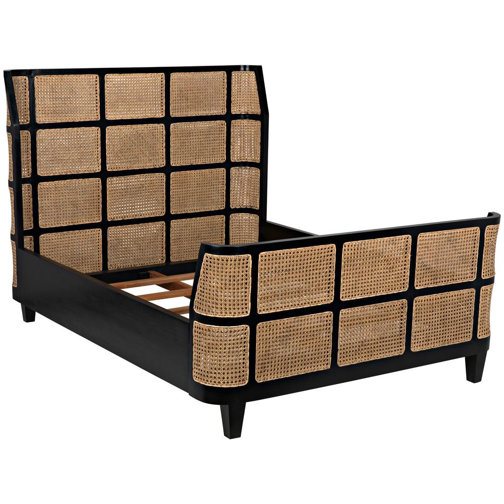 Porto Bed, Queen, Hand Rubbed Black by NOIR