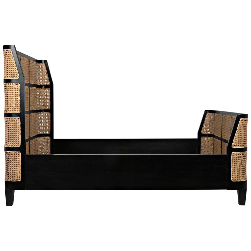 Porto Bed, Queen, Hand Rubbed Black by NOIR