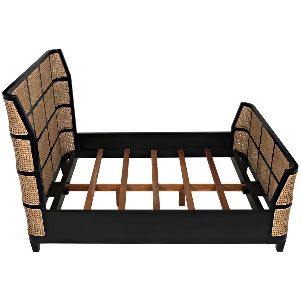 Porto Bed, Queen, Hand Rubbed Black by NOIR