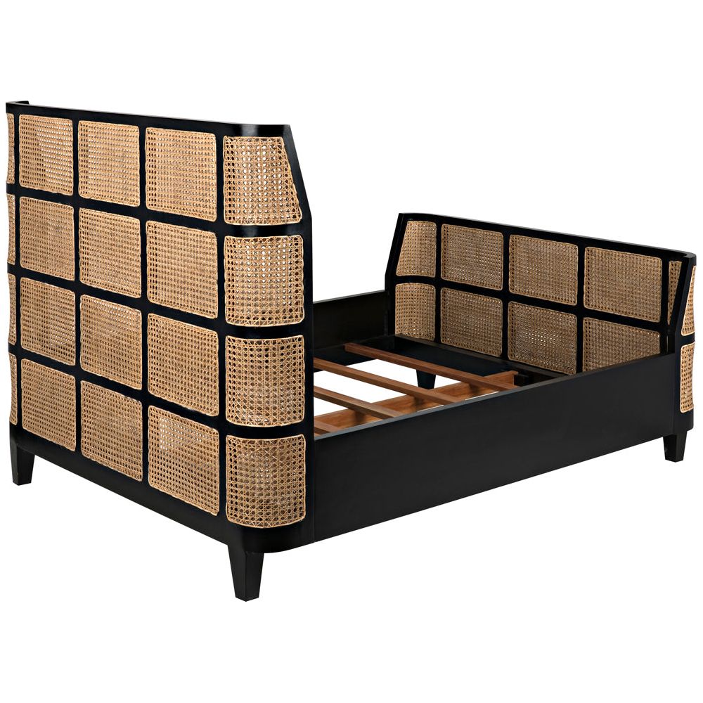 Porto Bed, Queen, Hand Rubbed Black by NOIR