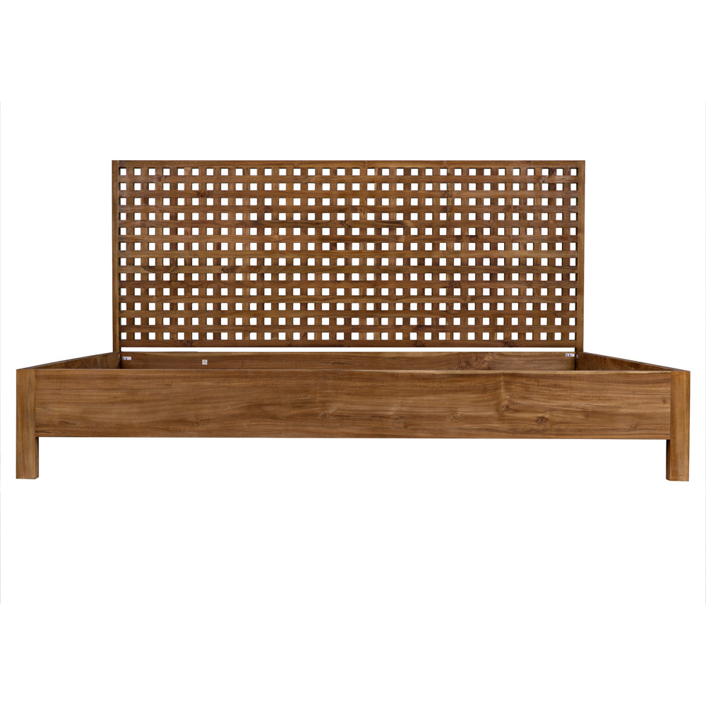Quinnton Bed, Eastern King, Teak by NOIR