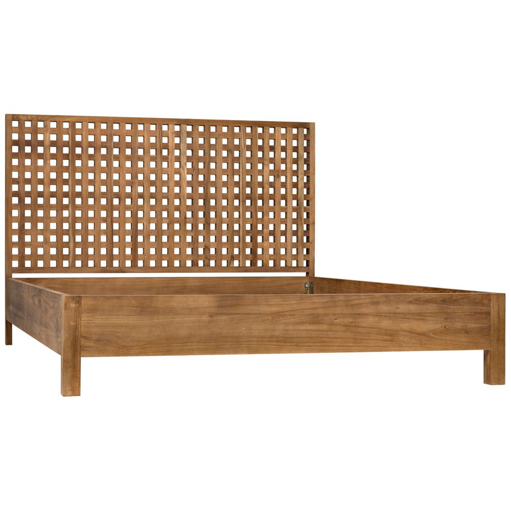 Quinnton Bed, Queen, Teak by NOIR