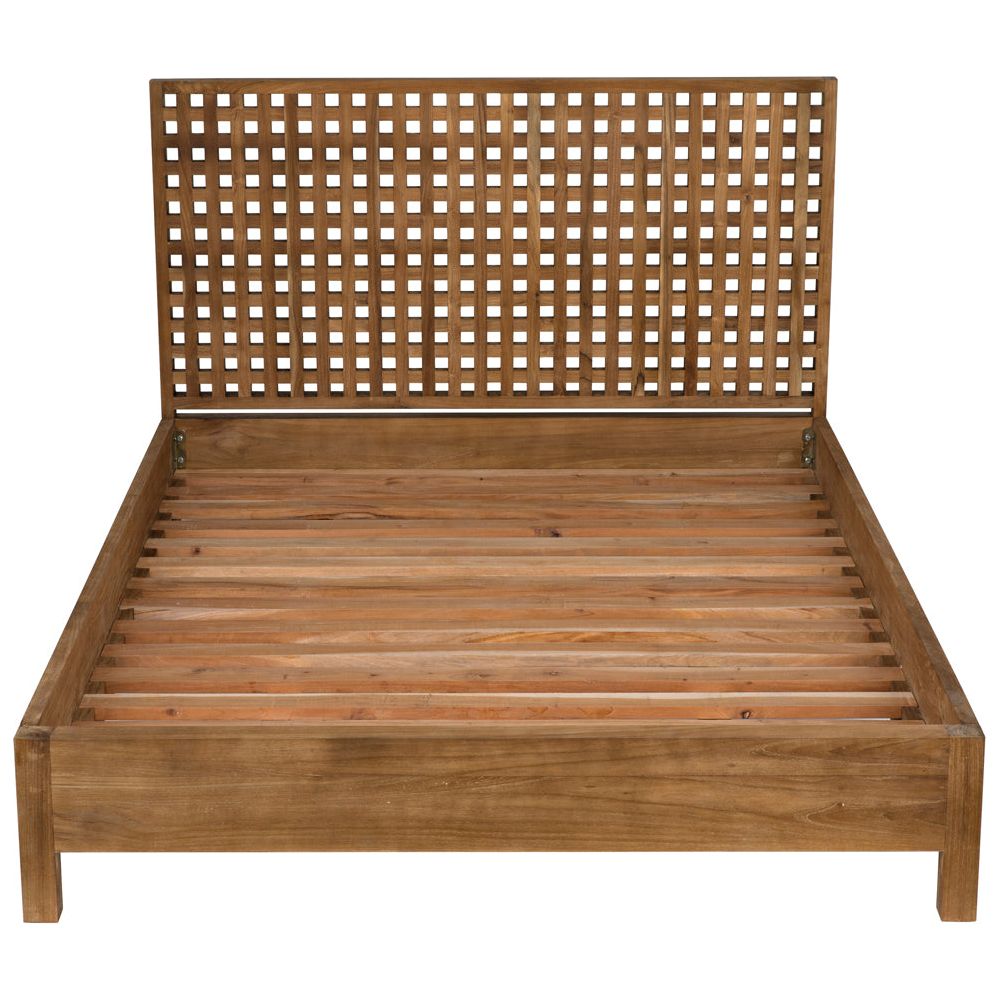 Quinnton Bed, Queen, Teak by NOIR