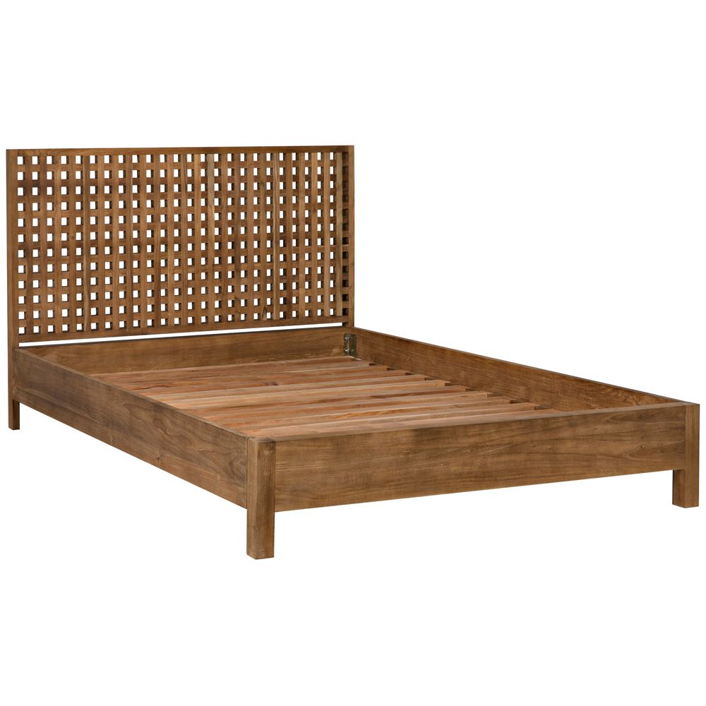 Quinnton Bed, Queen, Teak by NOIR