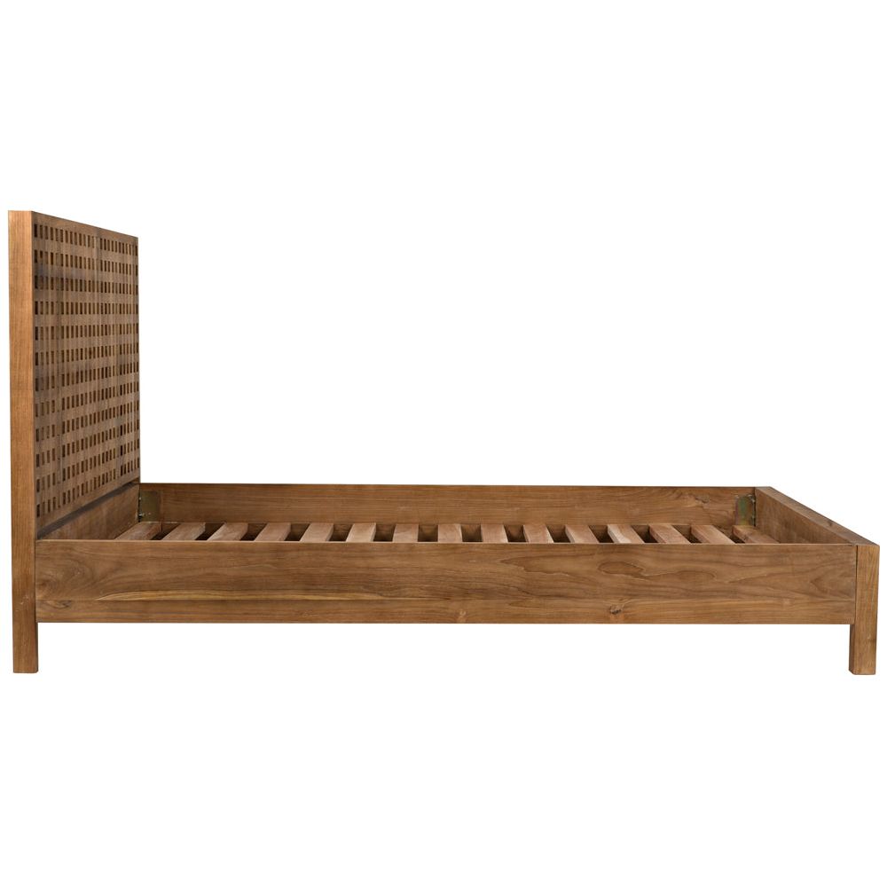 Quinnton Bed, Queen, Teak by NOIR