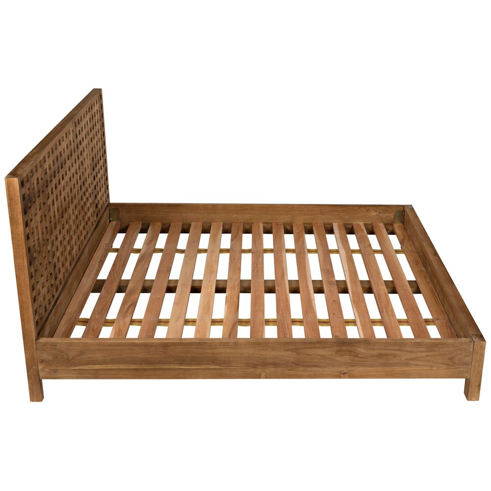 Quinnton Bed, Queen, Teak by NOIR