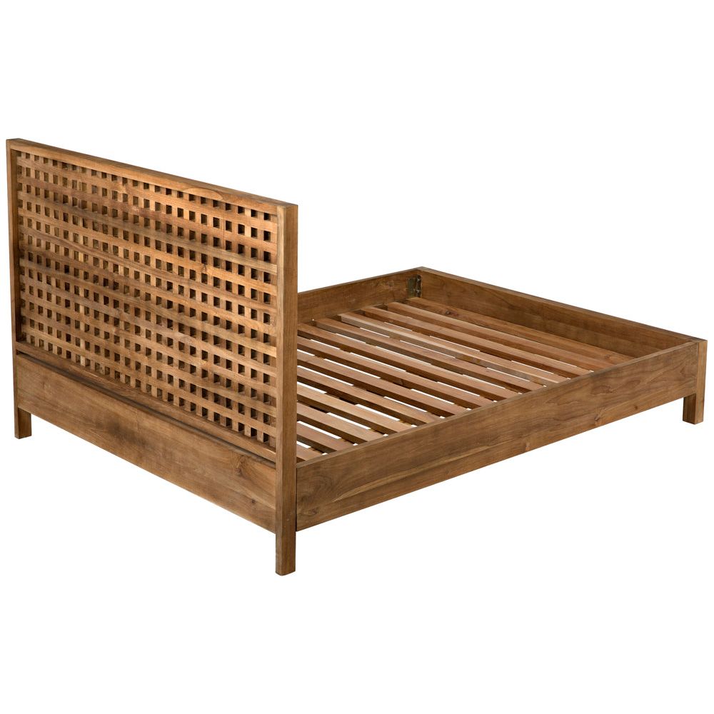Quinnton Bed, Queen, Teak by NOIR