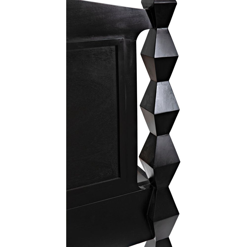Brancusi Bed, Eastern King, Hand Rubbed Black by NOIR