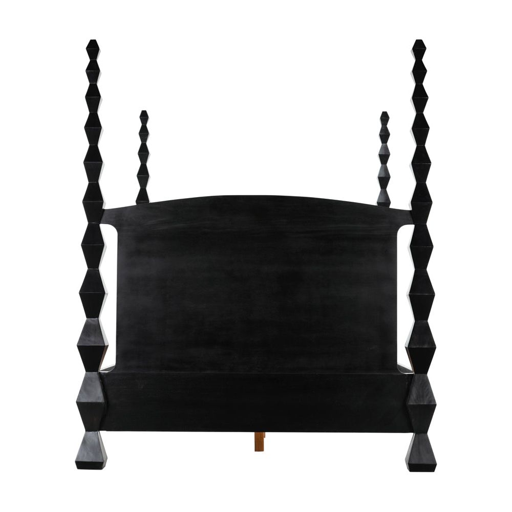 Brancusi Bed, Queen, Hand Rubbed Black by NOIR