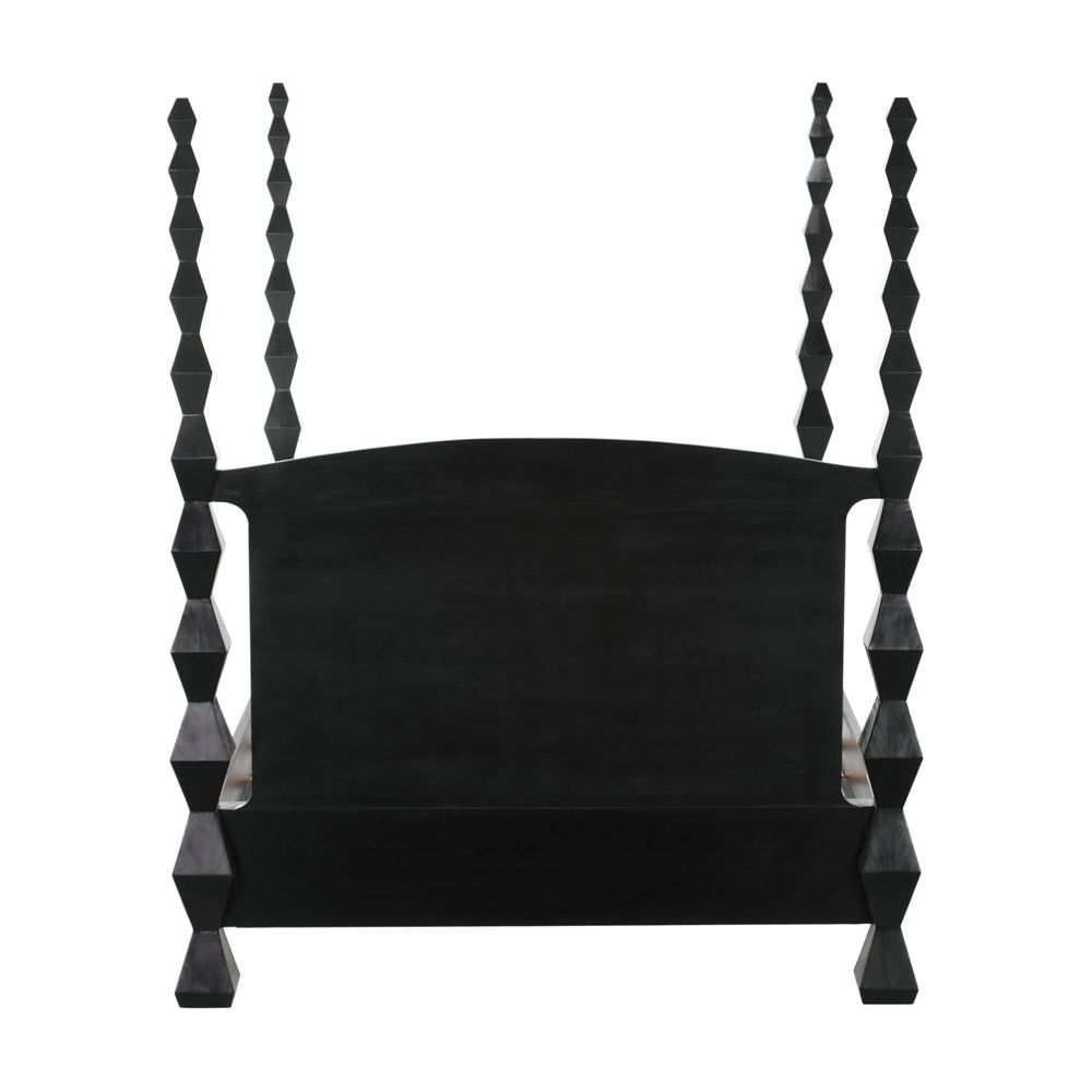 Brancusi Bed, Queen, Hand Rubbed Black by NOIR