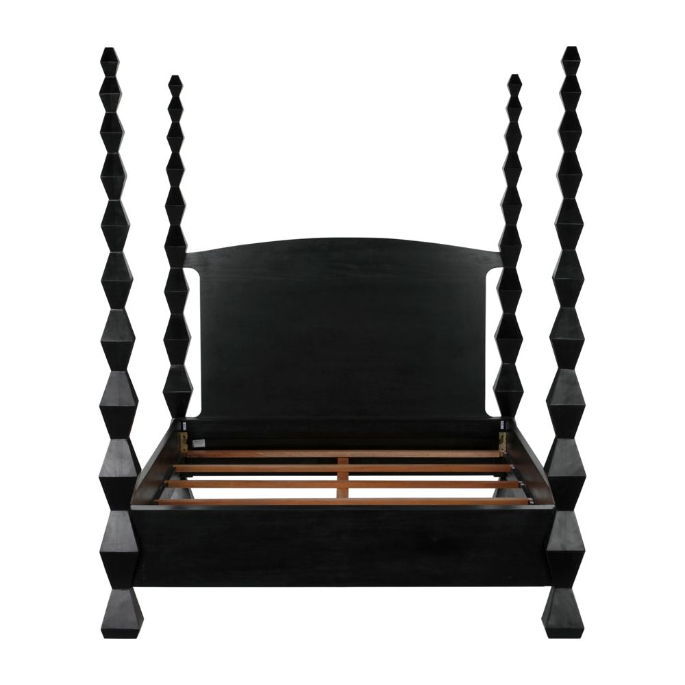 Brancusi Bed, Queen, Hand Rubbed Black by NOIR