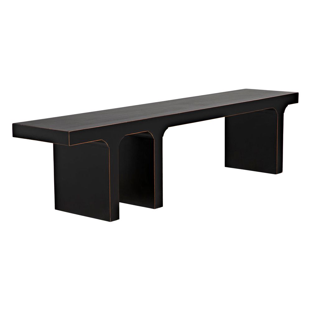 Kir Bench, Hand Rubbed Black by NOIR