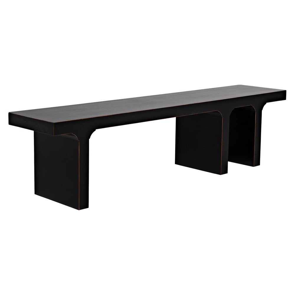 Kir Bench, Hand Rubbed Black by NOIR