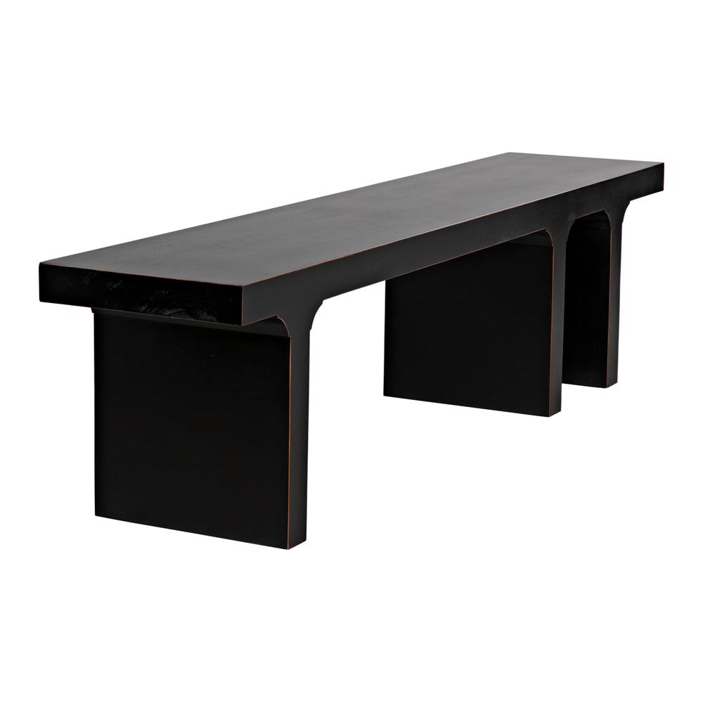 Kir Bench, Hand Rubbed Black by NOIR