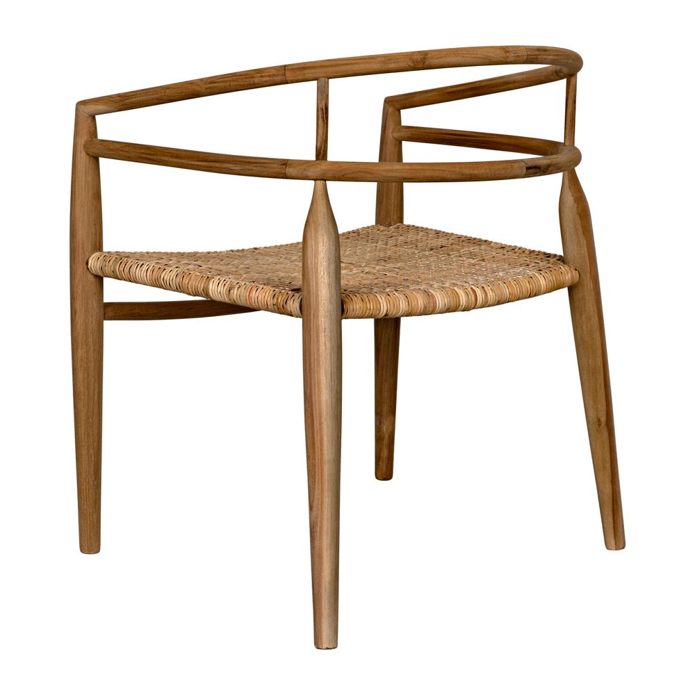 Finley Chair with Rattan, Teak by NOIR