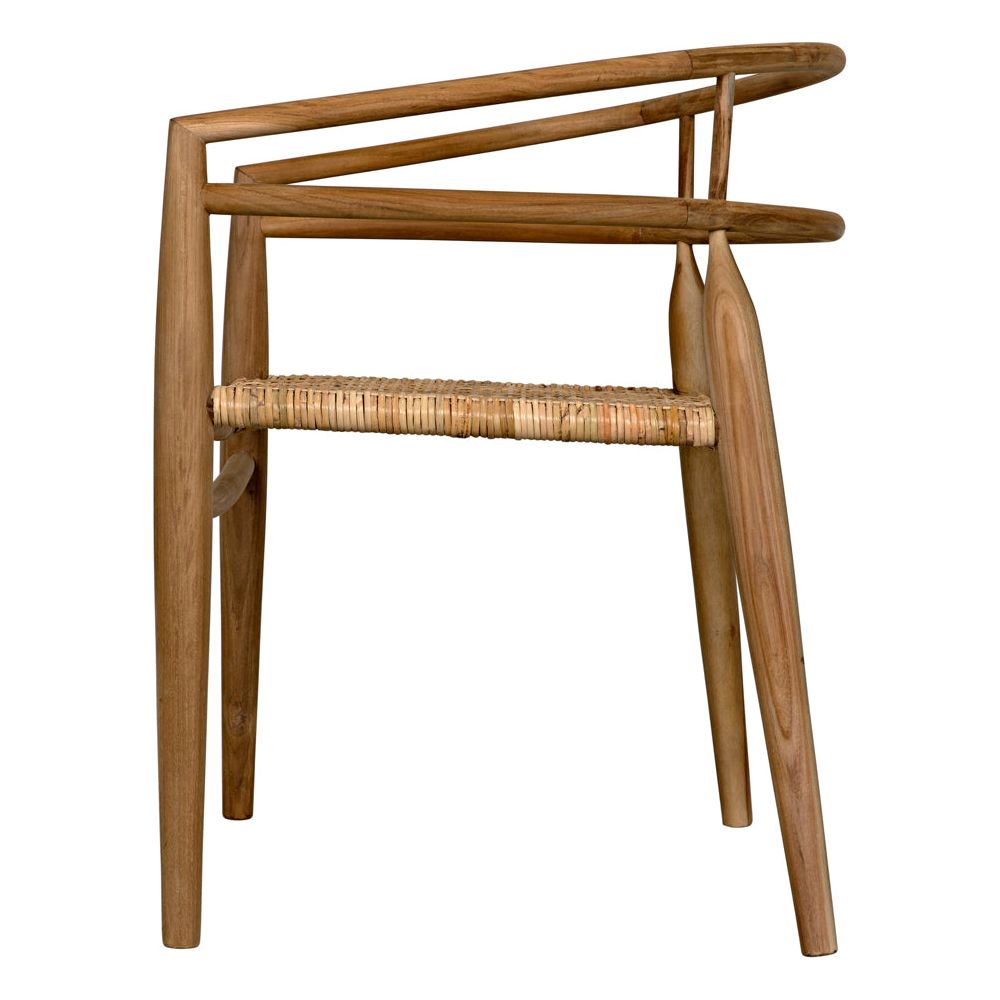 Finley Chair with Rattan, Teak by NOIR