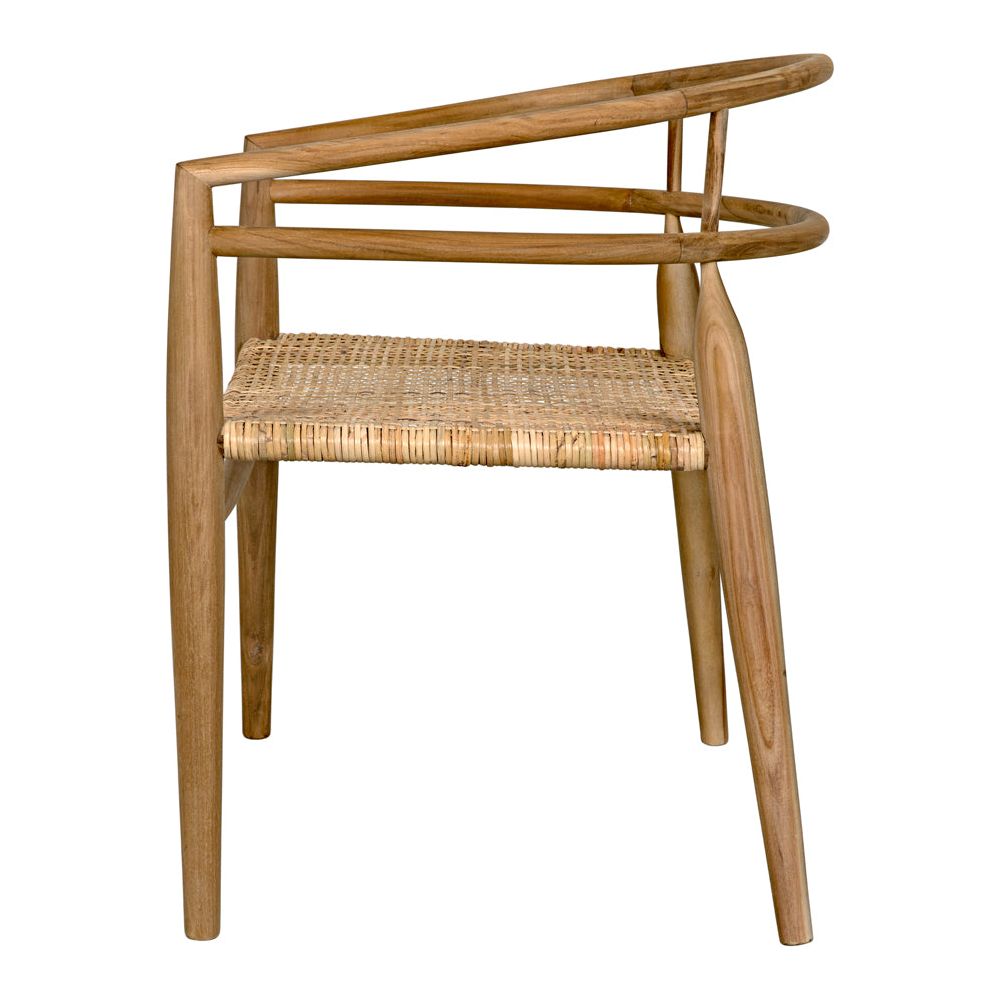 Finley Chair with Rattan, Teak by NOIR