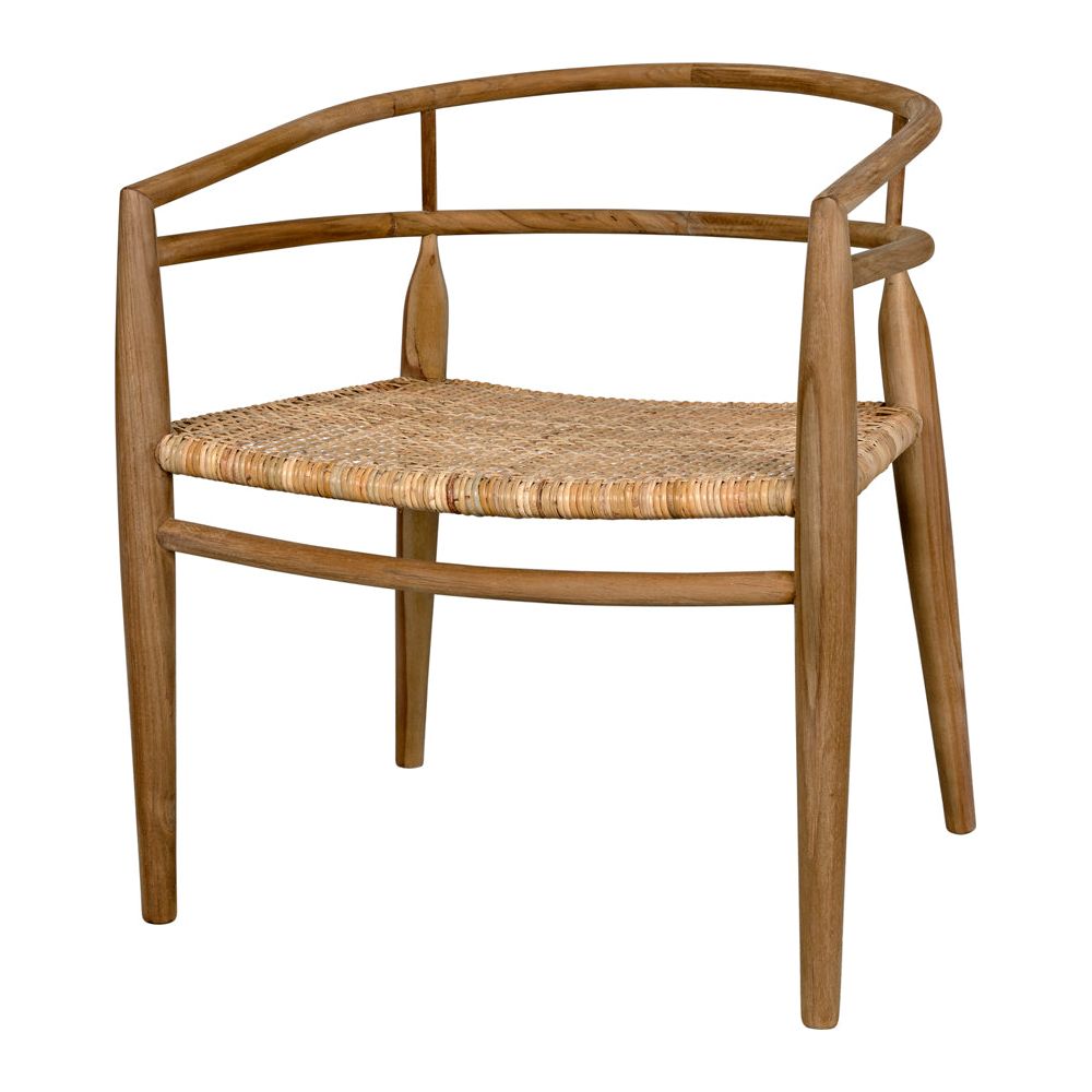 Finley Chair with Rattan, Teak by NOIR