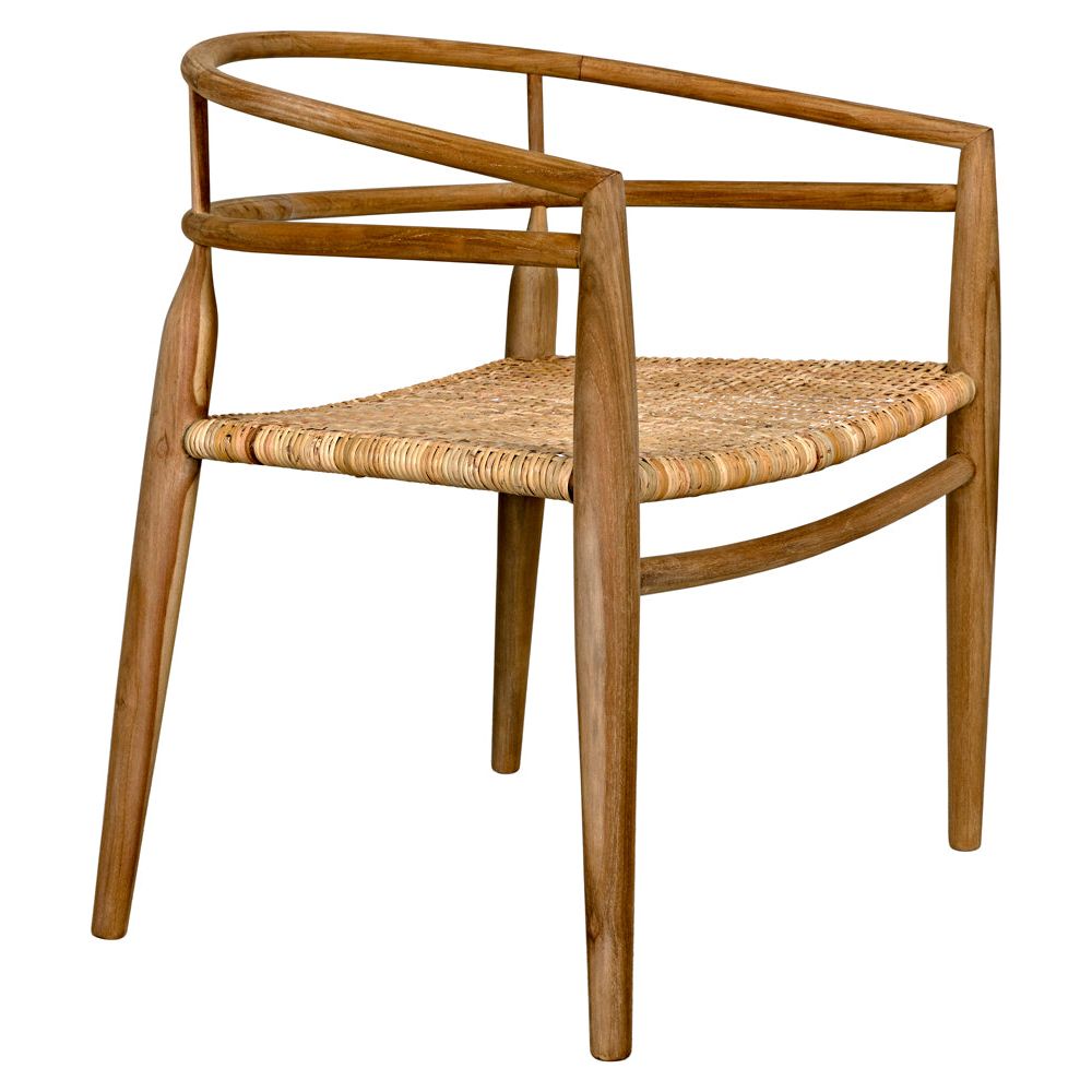 Finley Chair with Rattan, Teak by NOIR