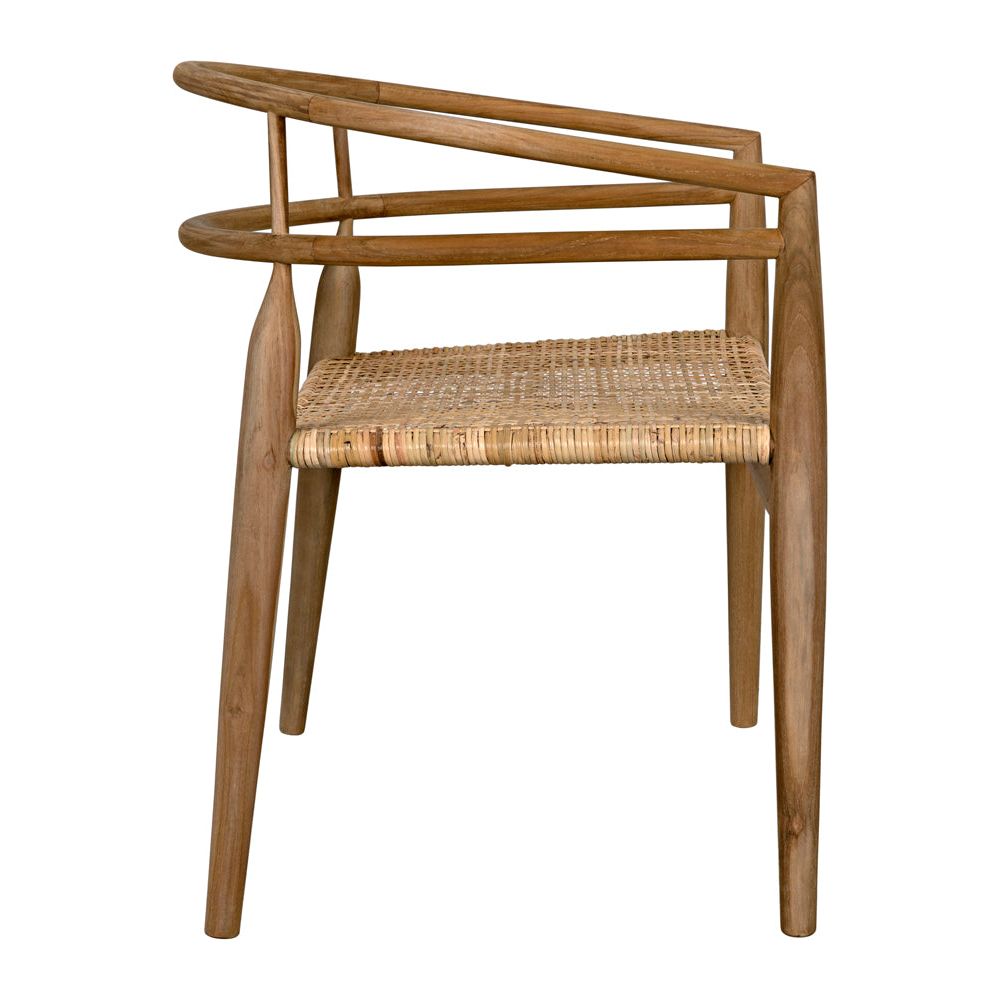 Finley Chair with Rattan, Teak by NOIR