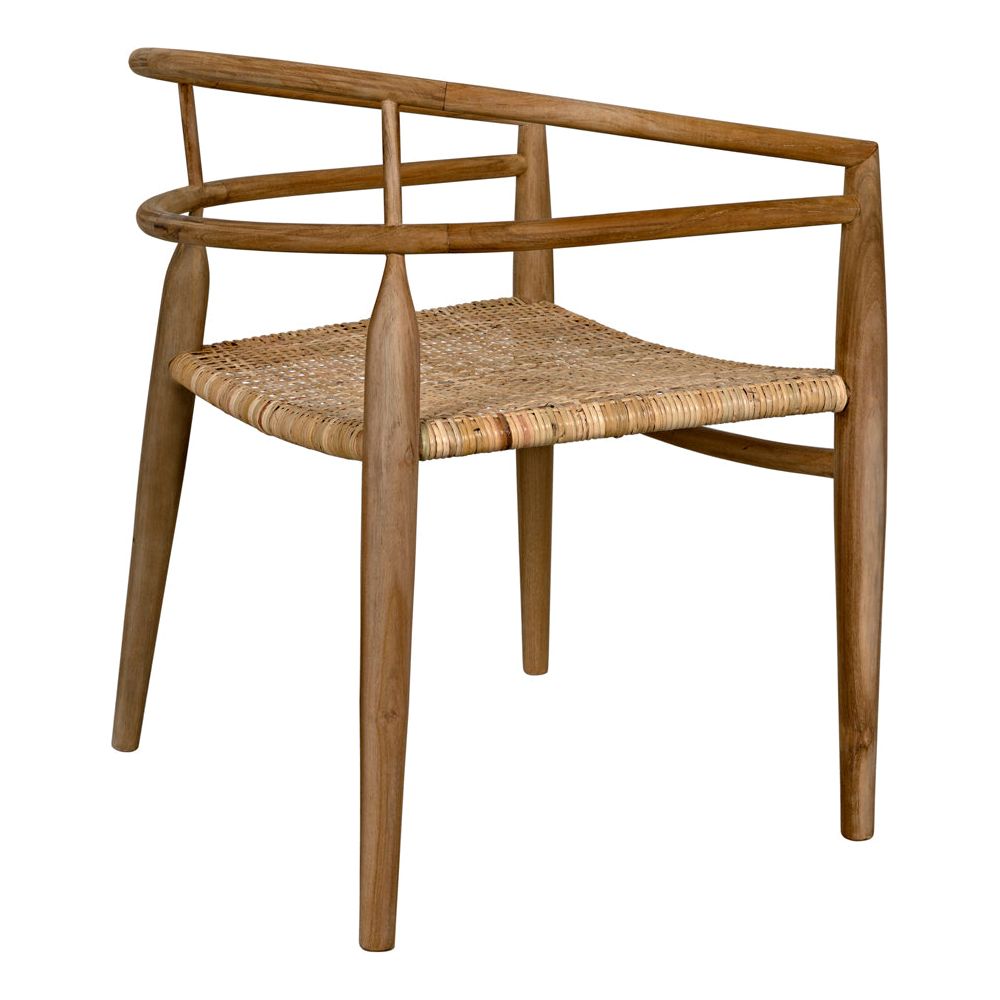 Finley Chair with Rattan, Teak by NOIR