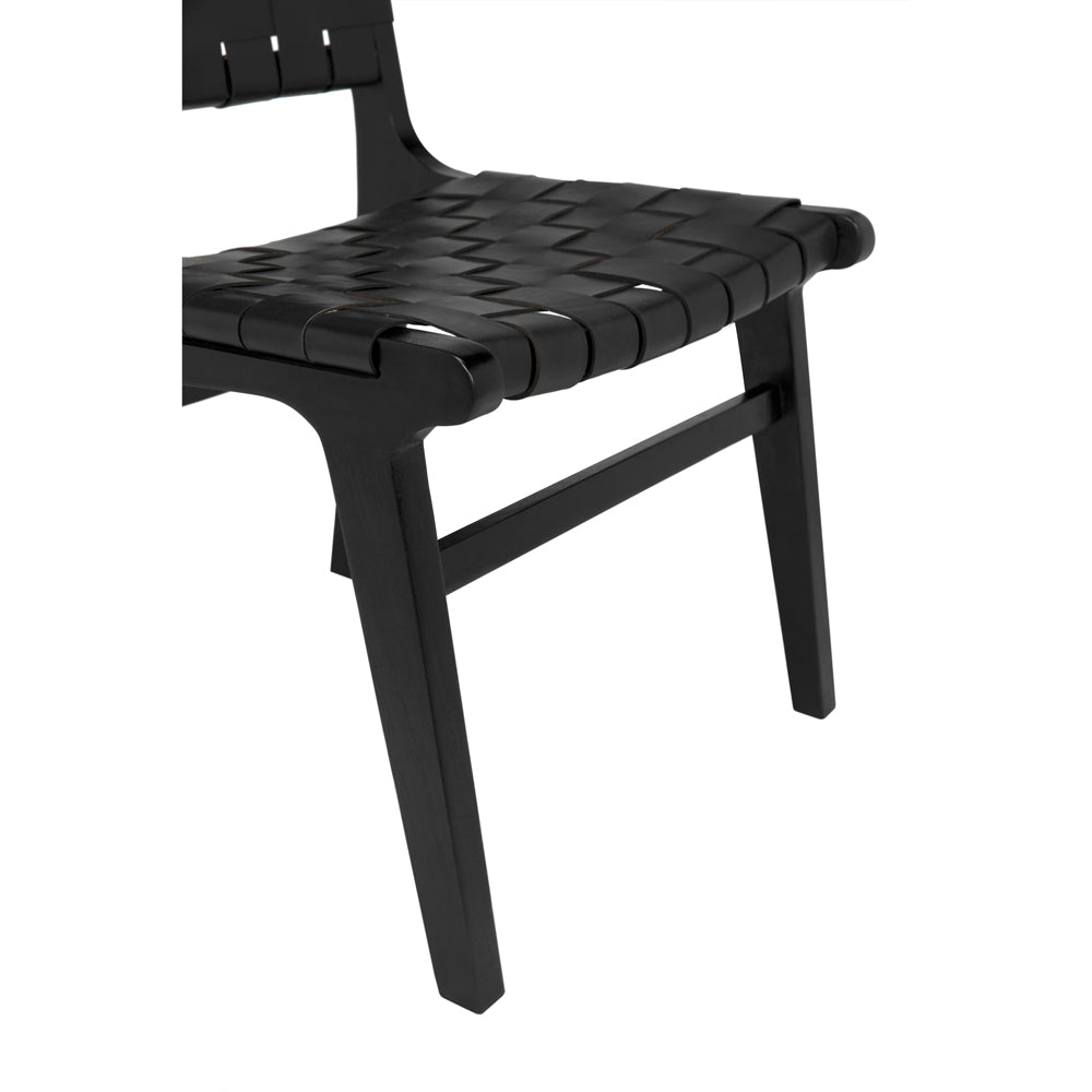 Dede Dining Chair, Leather, Black by NOIR