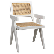 Jude Chair with Caning, White Wash by NOIR
