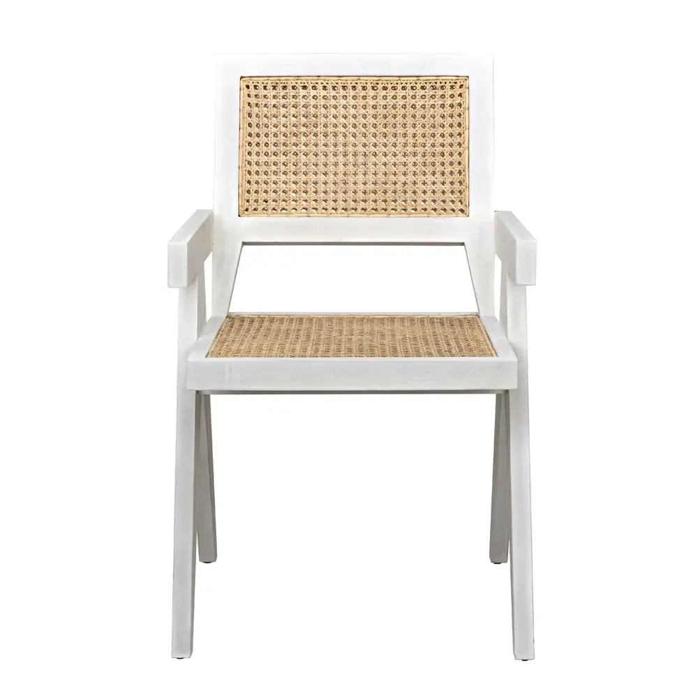 Jude Chair with Caning, White Wash by NOIR
