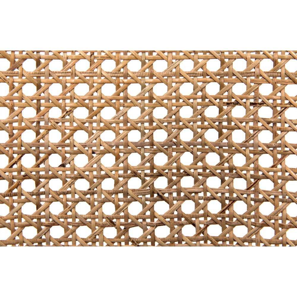 Chloe Chair, Teak, Caning, and Black Cotton by NOIR