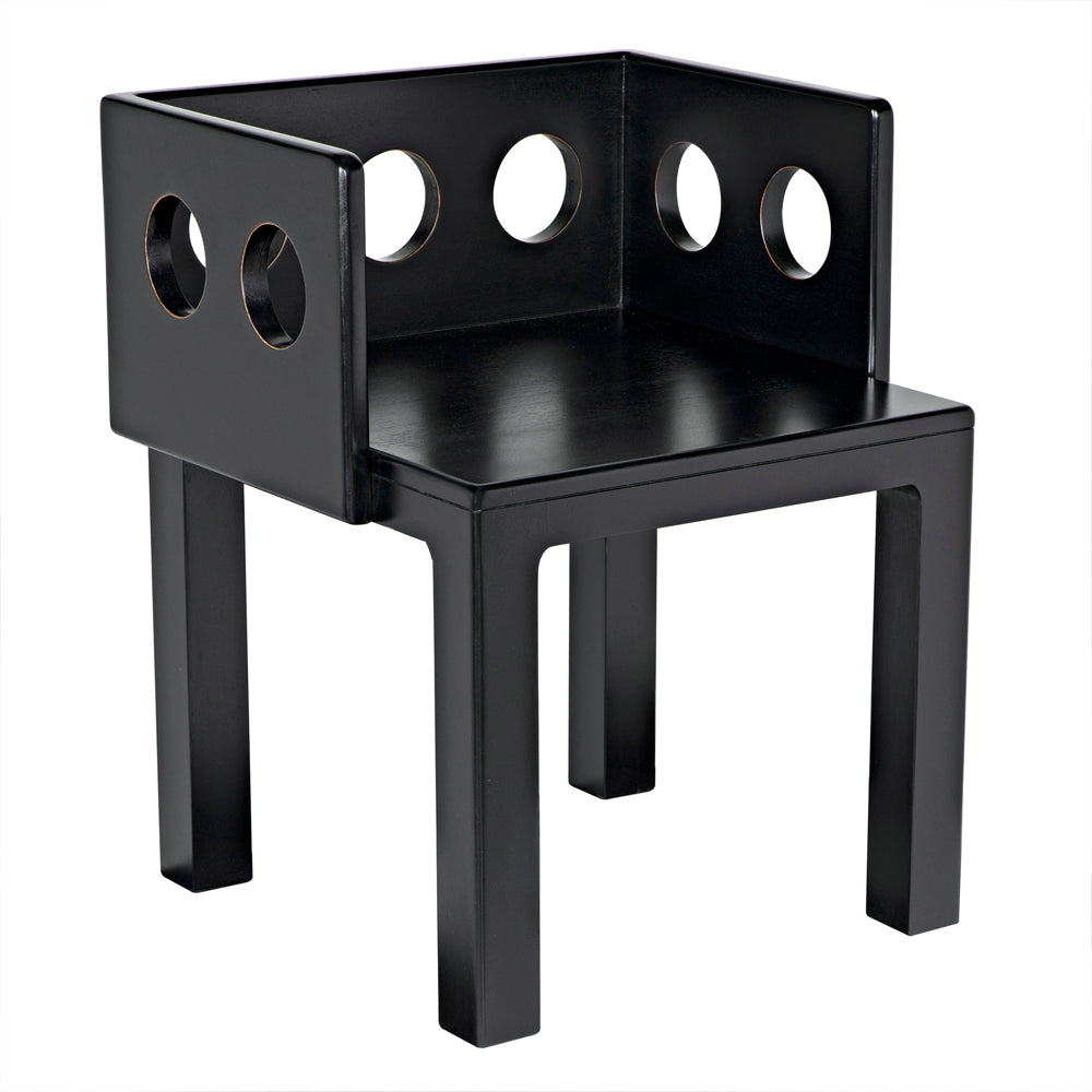 Elton Chair, Hand Rubbed Black by NOIR