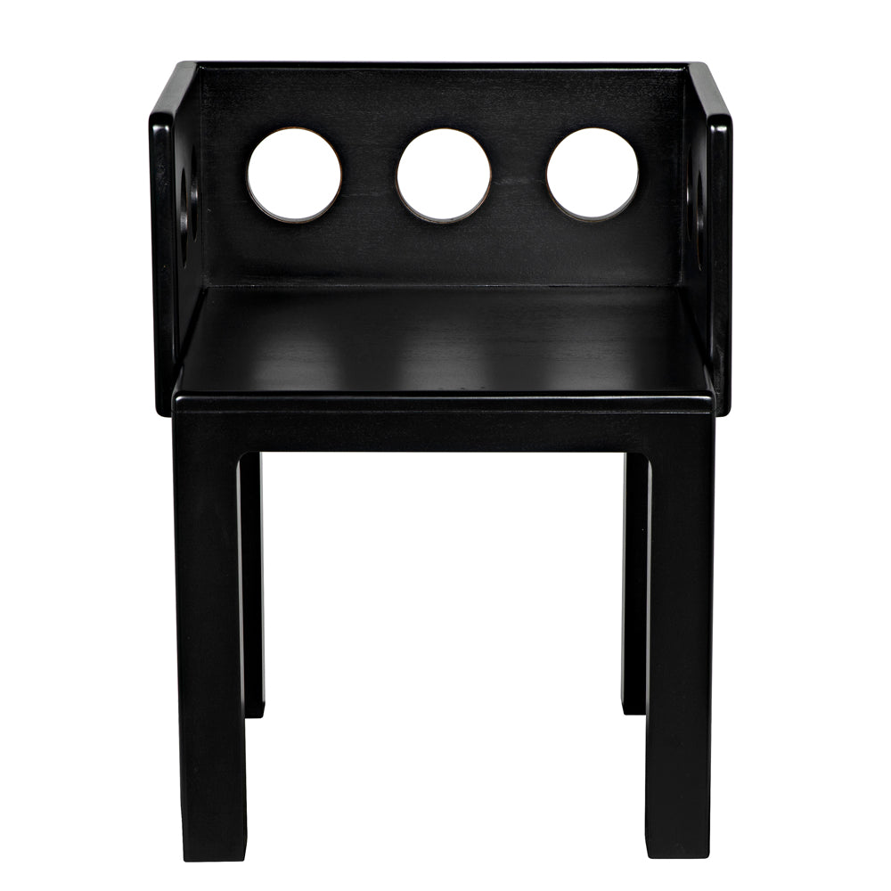Elton Chair, Hand Rubbed Black by NOIR