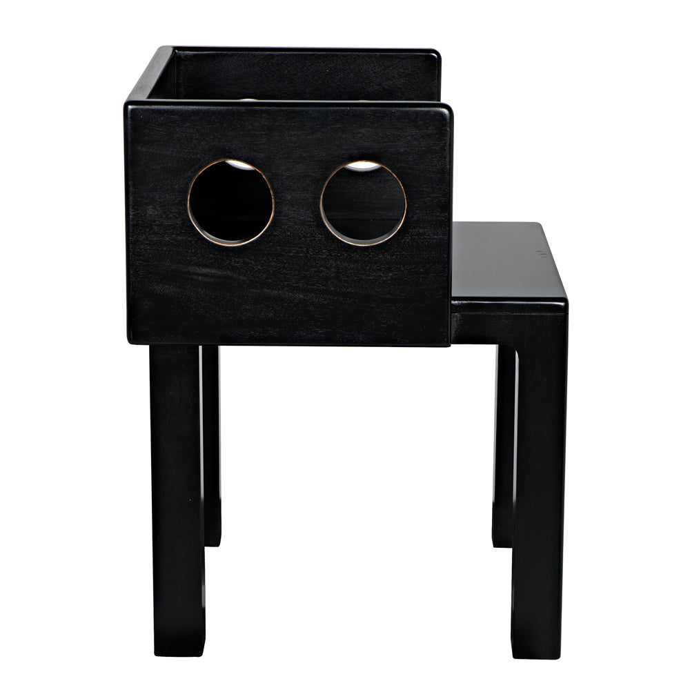 Elton Chair, Hand Rubbed Black by NOIR