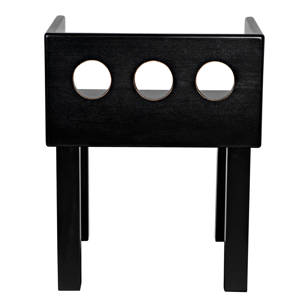 Elton Chair, Hand Rubbed Black by NOIR