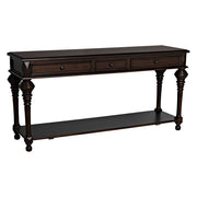 Colonial Large Sofa Table, Distressed Brown by NOIR