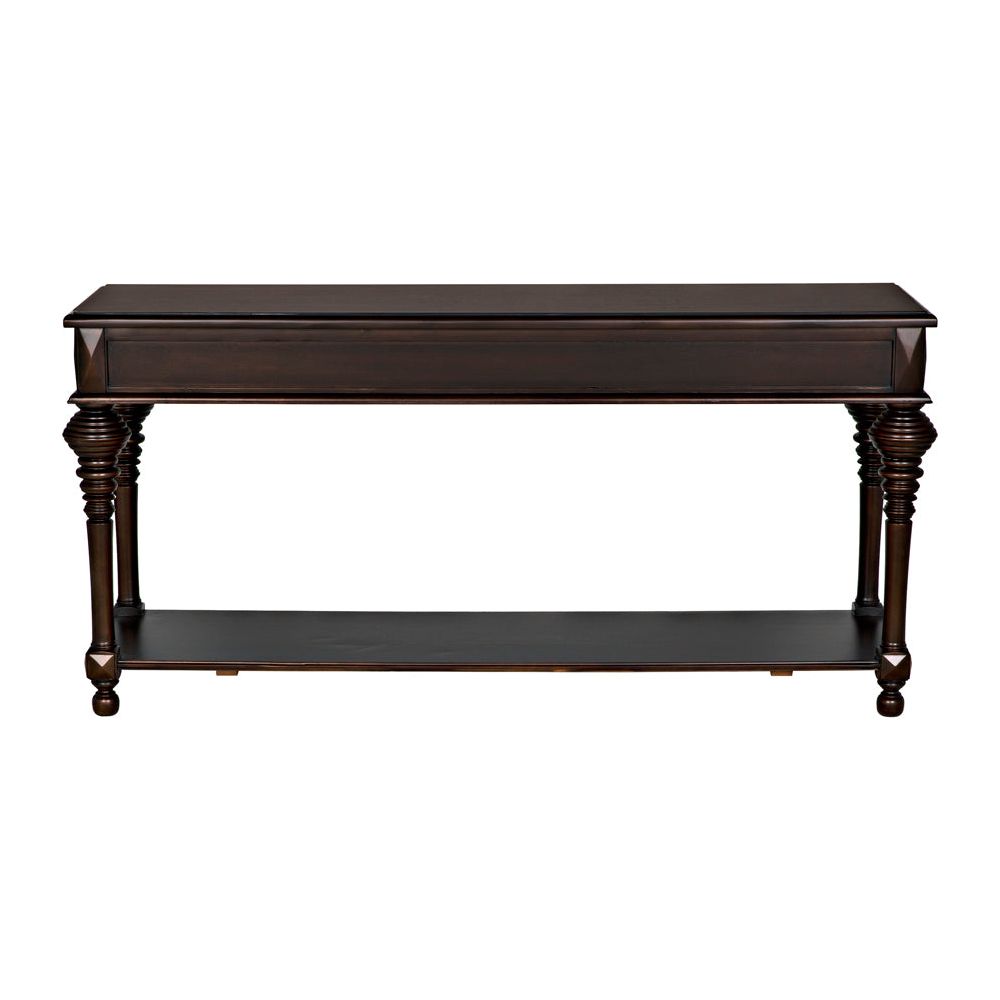 Colonial Large Sofa Table, Distressed Brown by NOIR
