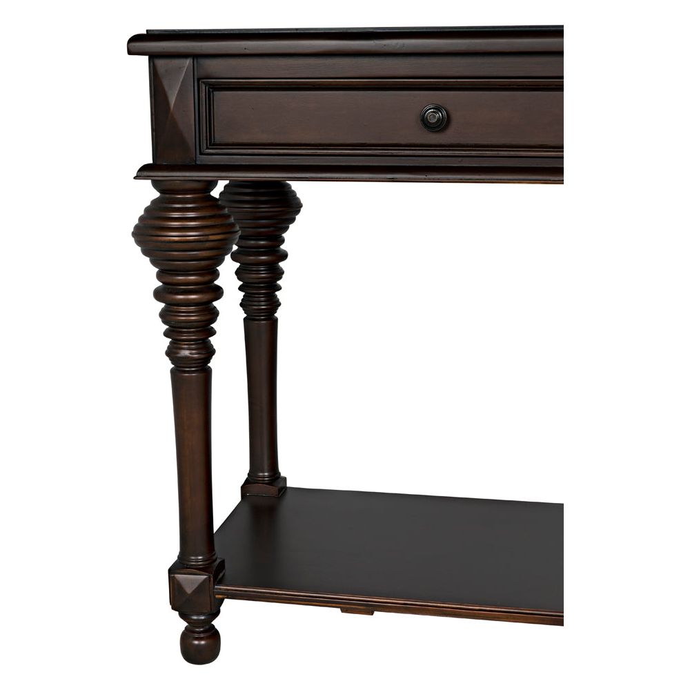Colonial Large Sofa Table, Distressed Brown by NOIR