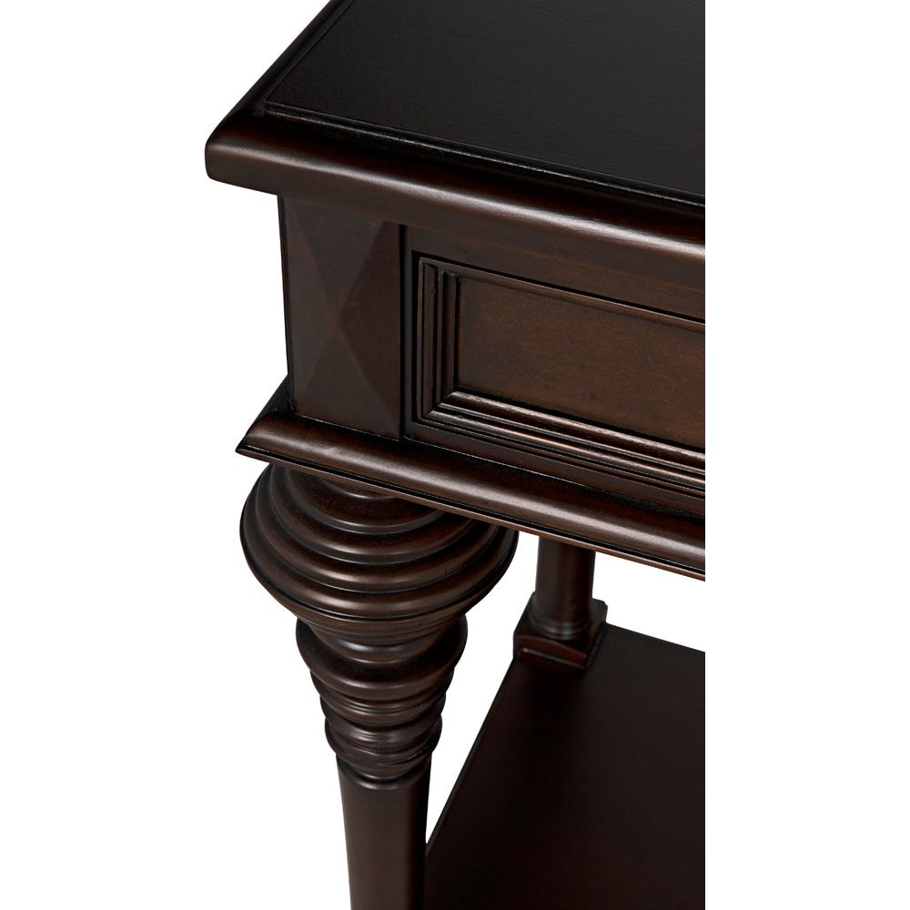 Colonial Large Sofa Table, Distressed Brown by NOIR