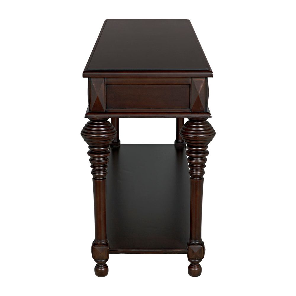 Colonial Large Sofa Table, Distressed Brown by NOIR