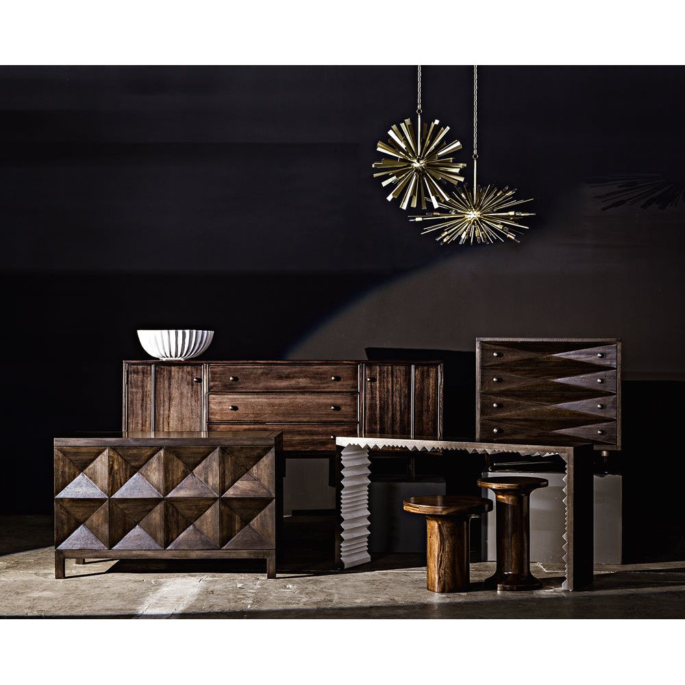 Quadrant 2 Door Sideboard, Ebony Walnut by NOIR
