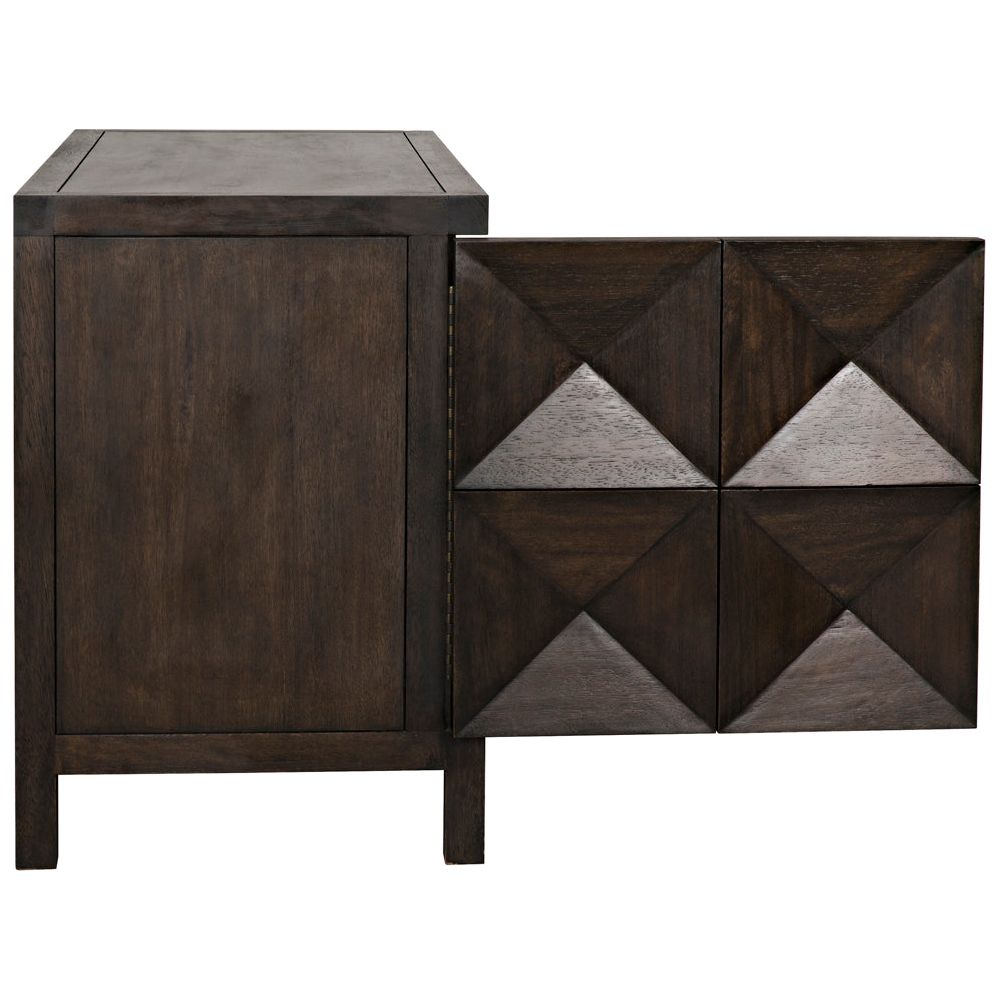 Quadrant 2 Door Sideboard, Ebony Walnut by NOIR