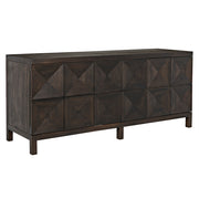 Quadrant 3 Door Sideboard, Ebony Walnut by NOIR