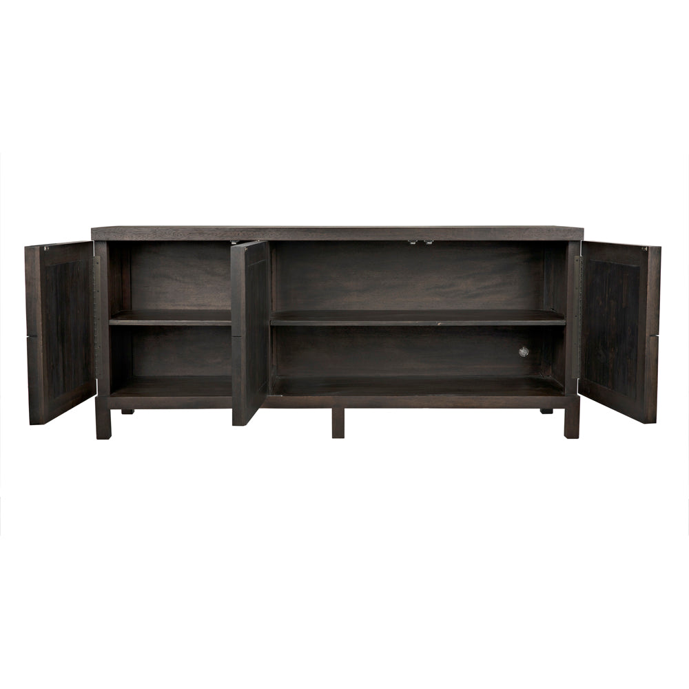 Quadrant 3 Door Sideboard, Ebony Walnut by NOIR