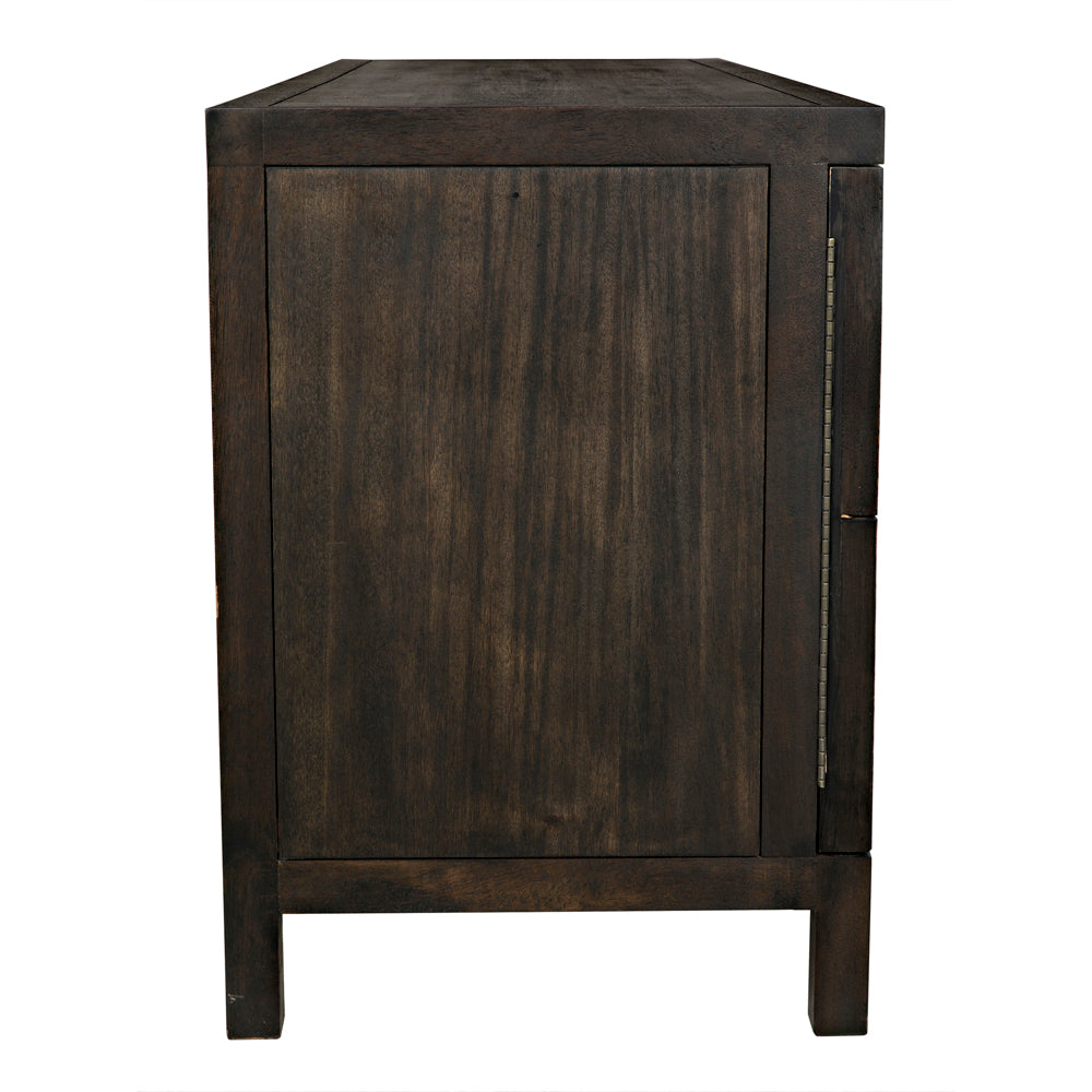 Quadrant 3 Door Sideboard, Ebony Walnut by NOIR