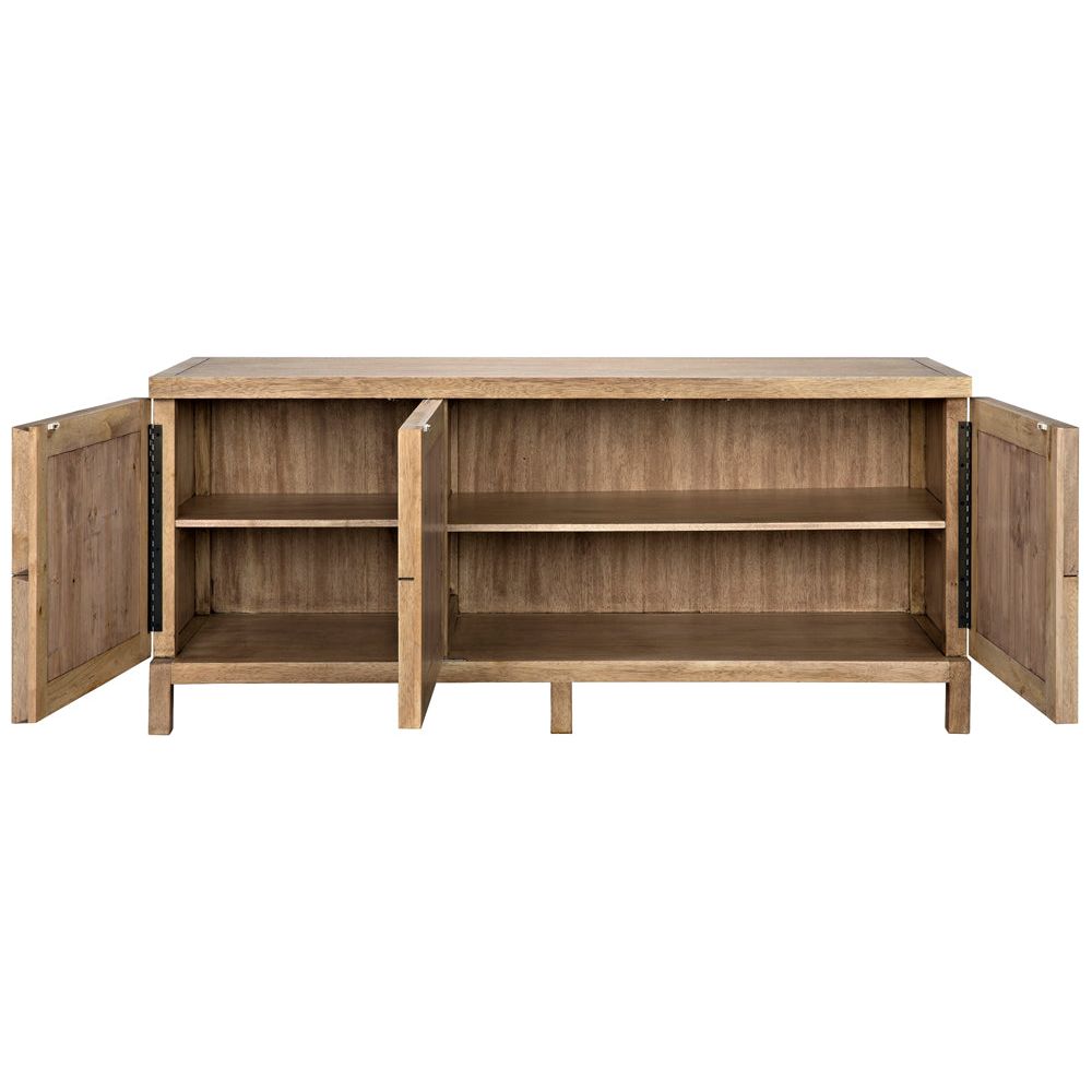Quadrant 3 Door Sideboard, Washed Walnut by NOIR