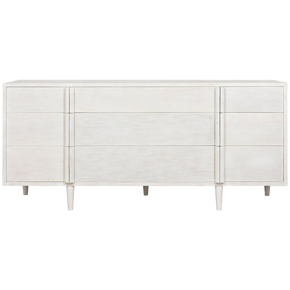 Morten 9 Drawer Dresser, White Wash by NOIR