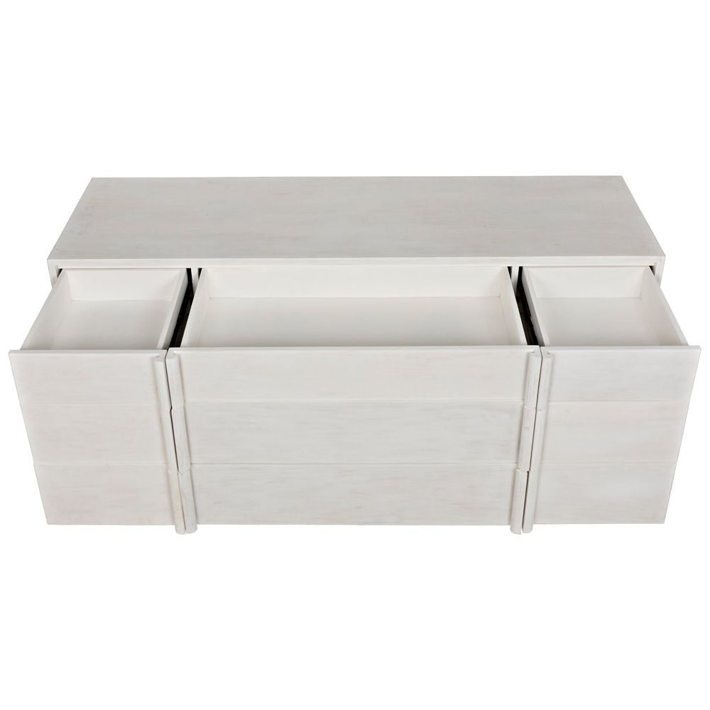 Morten 9 Drawer Dresser, White Wash by NOIR