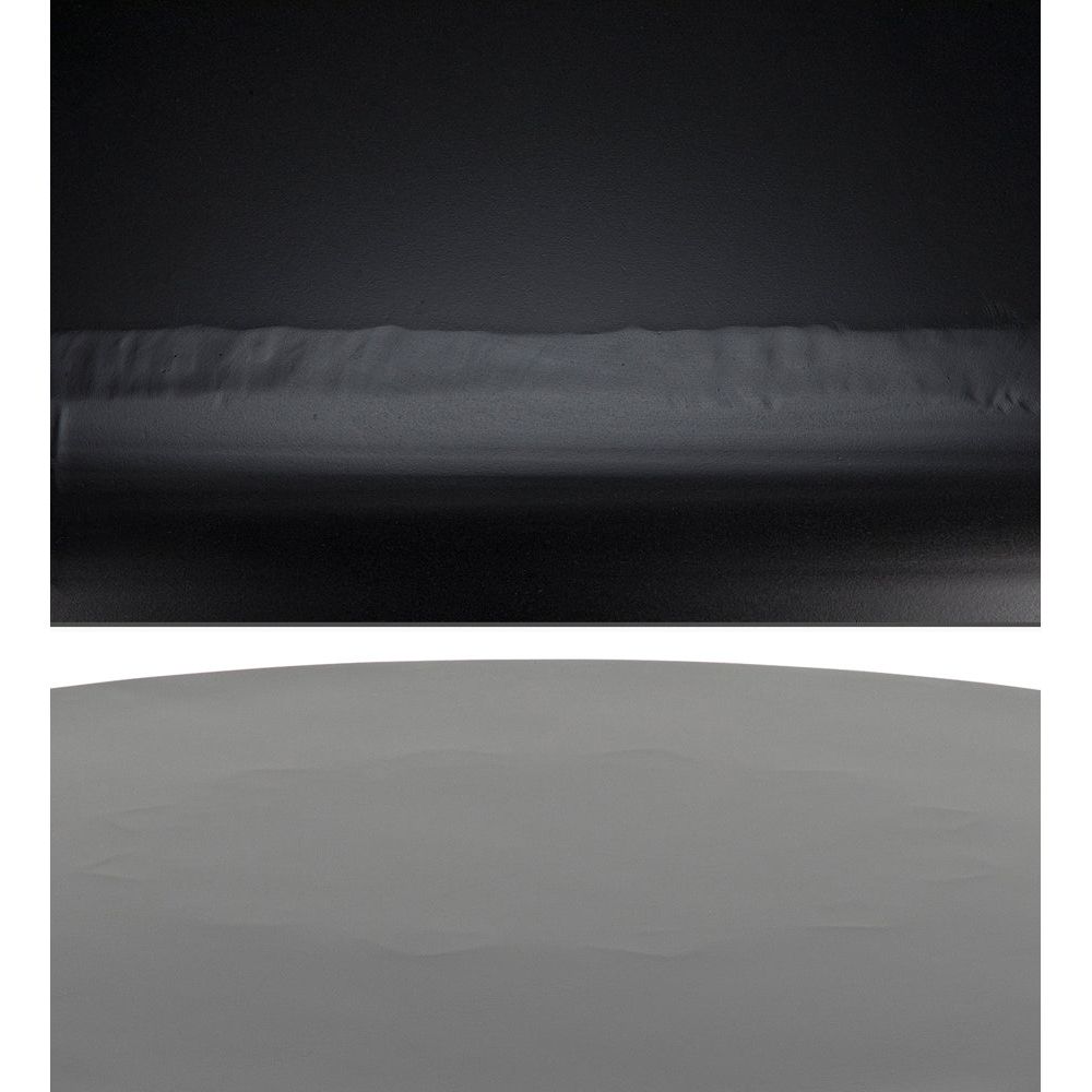 Novie Console, Small, Black Iron with Dark Walnut by NOIR