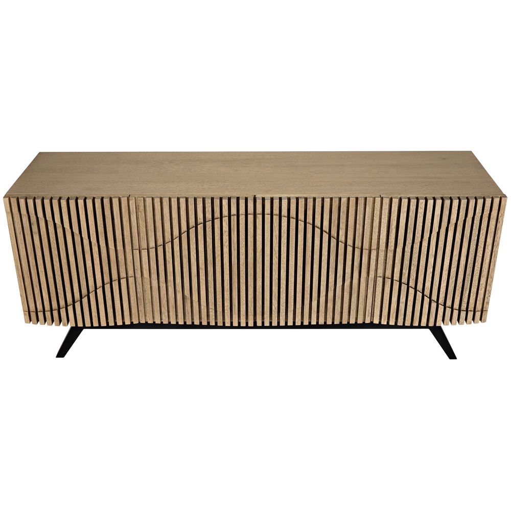 Illusion Sideboard with Iron Base, Bleached Walnut by NOIR