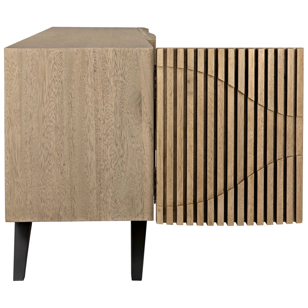 Illusion Sideboard with Iron Base, Bleached Walnut by NOIR